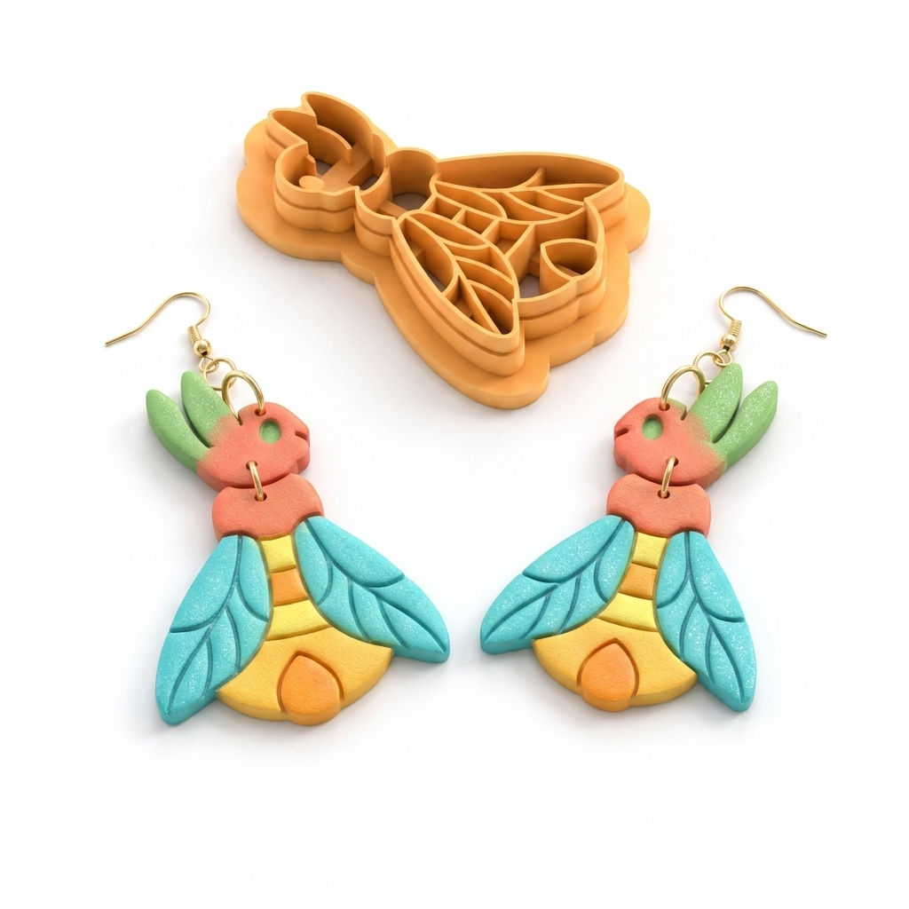 Bee Bunny Polymer Clay Cutter | Cute Spring Earring Tool