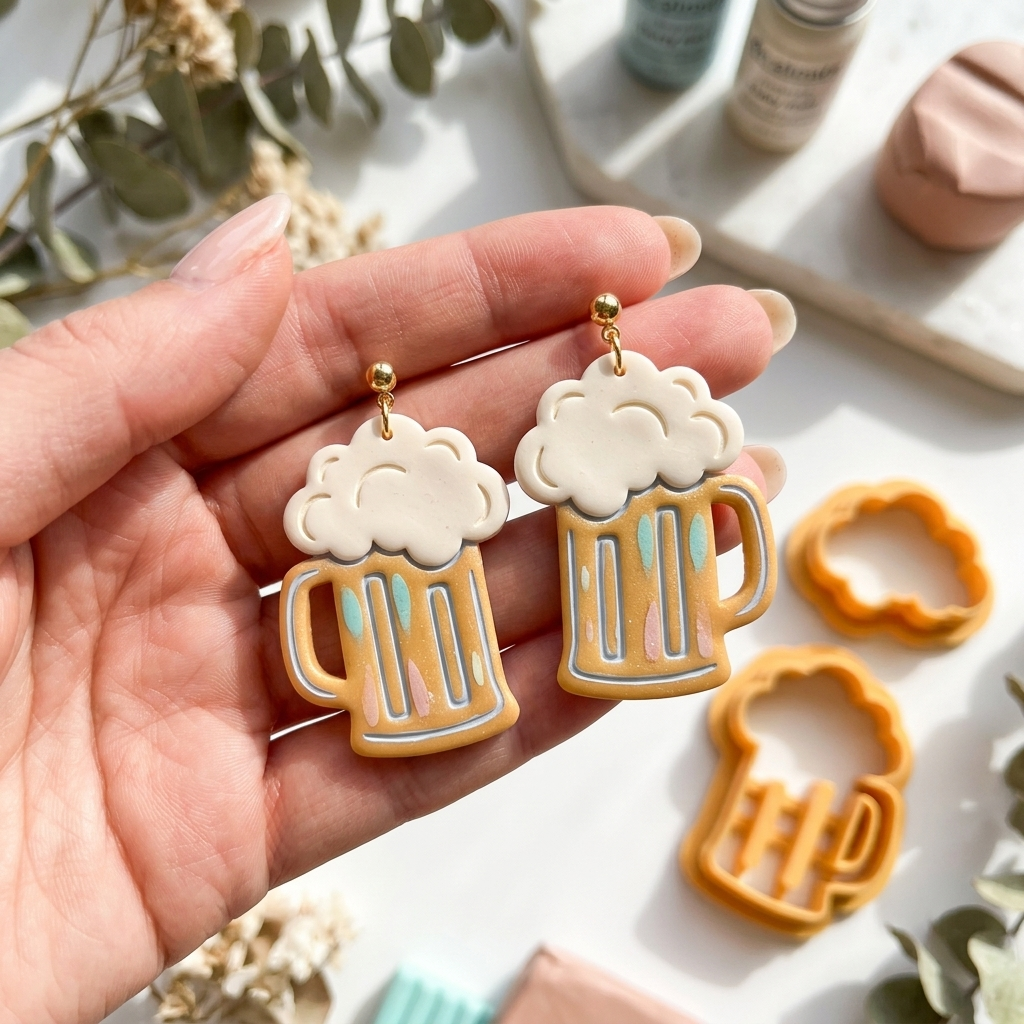 Beer Polymer Clay Cutter | Party Earring Tool