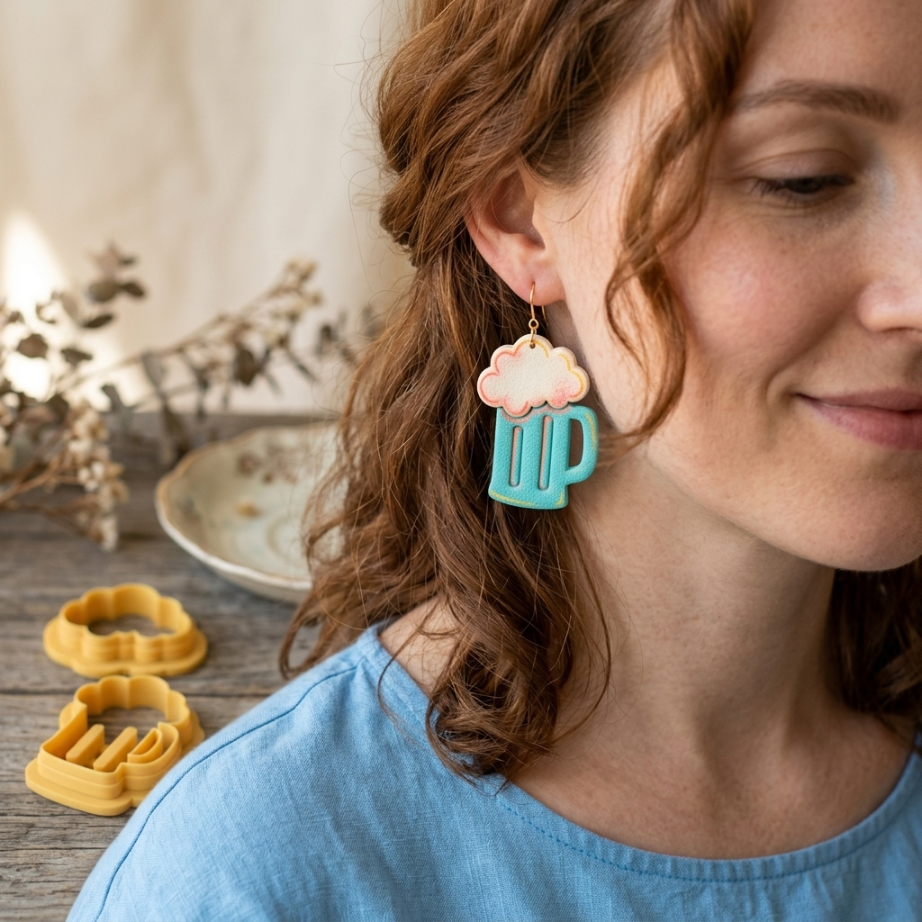 Beer Polymer Clay Cutter | Party Earring Tool