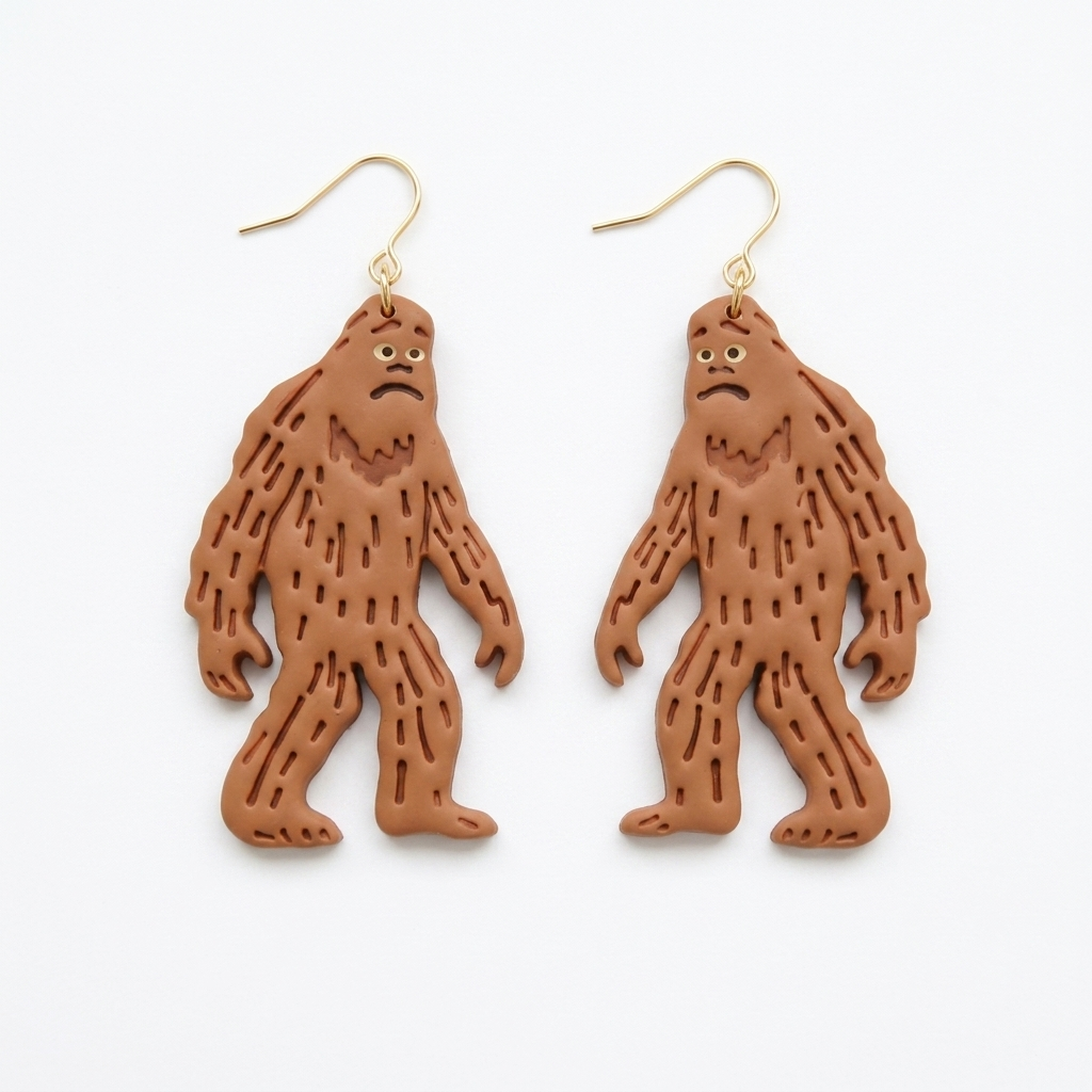 Bigfoot Yeti Polymer Clay Cutter | Cute Quirky Earring Tool