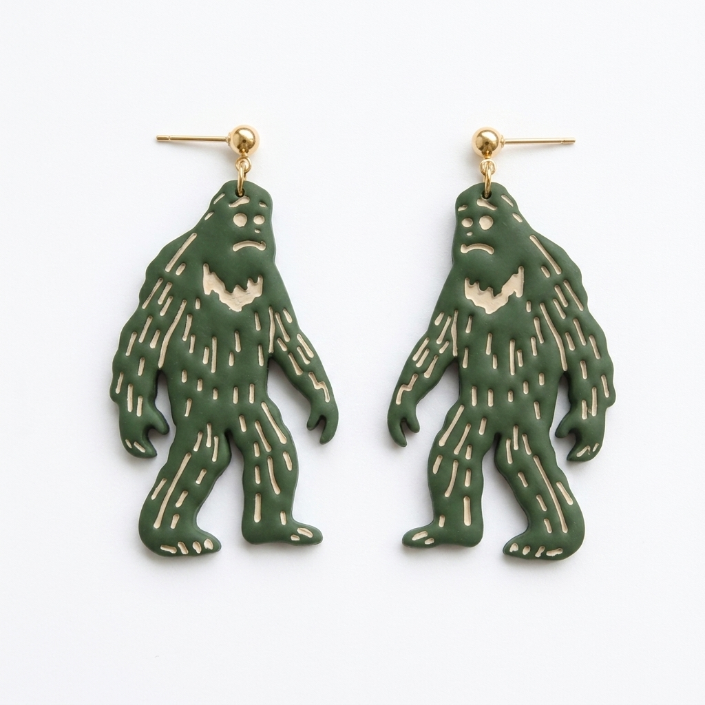 Bigfoot Yeti Polymer Clay Cutter | Cute Quirky Earring Tool