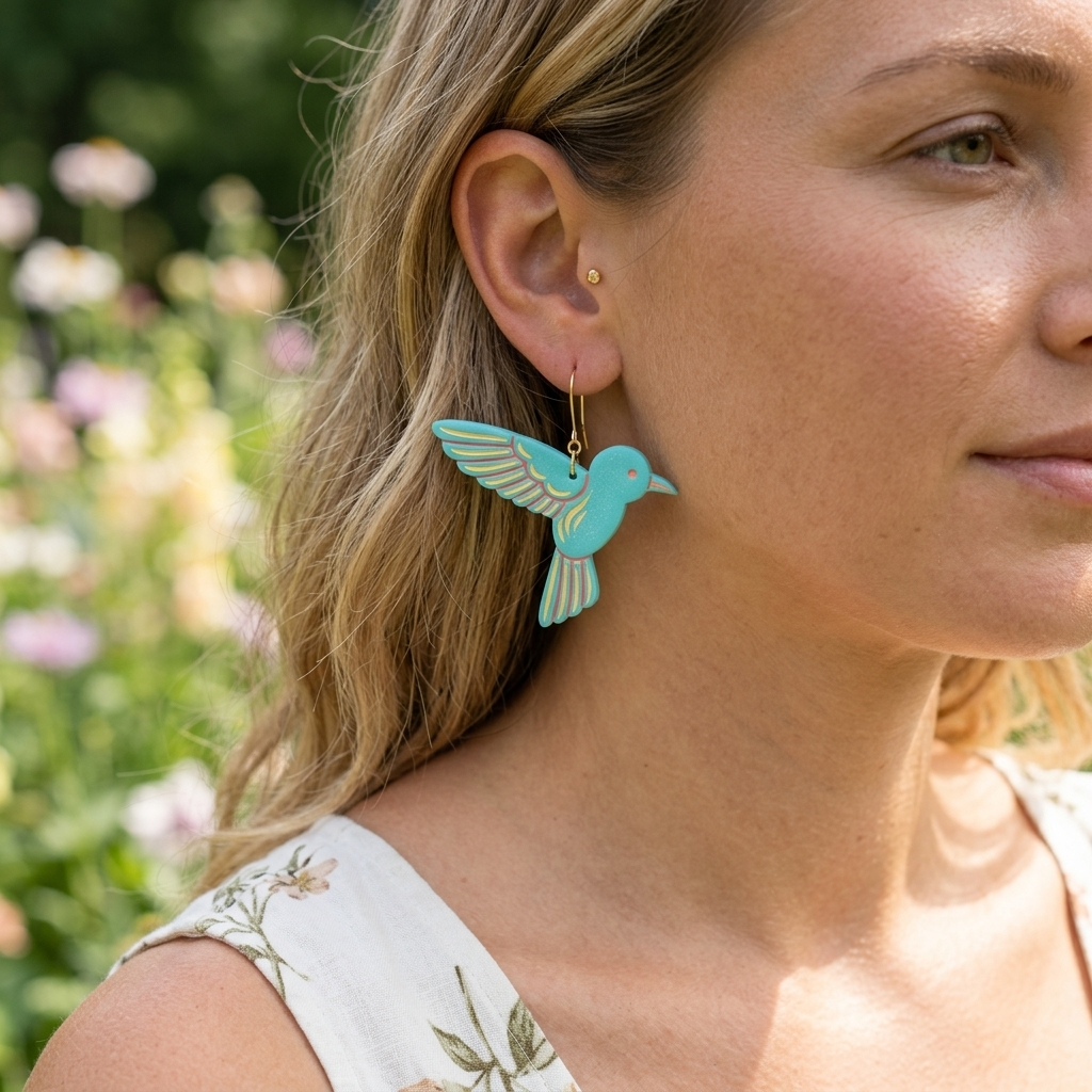 Bird 3 Hummingbird Polymer Clay Cutter | Nature Earring Tool