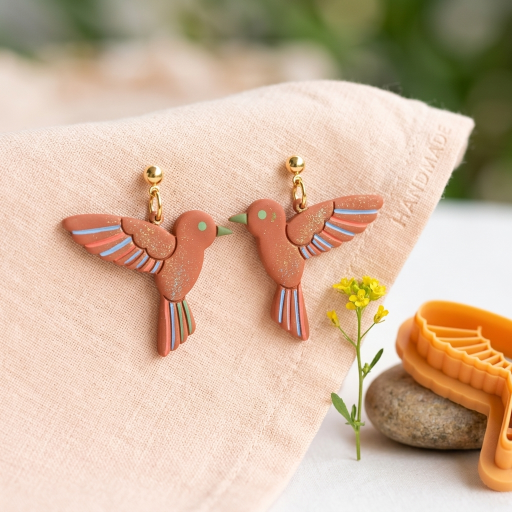 Bird 3 Hummingbird Polymer Clay Cutter | Nature Earring Tool