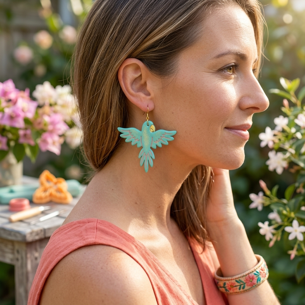Bird 4 Parrot Polymer Clay Cutter | Tropical Earring Tool