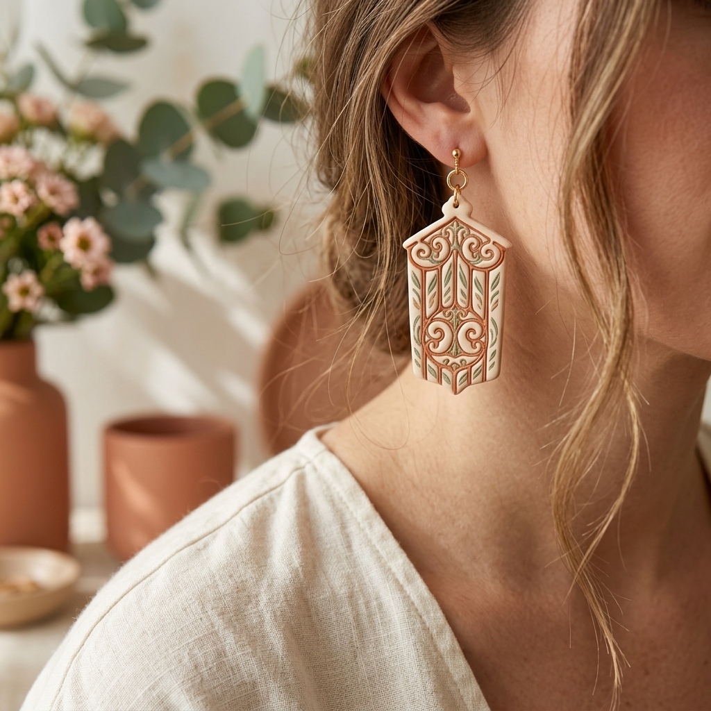 Bird Cage 2 Polymer Clay Cutter | Vintage Earring Tool