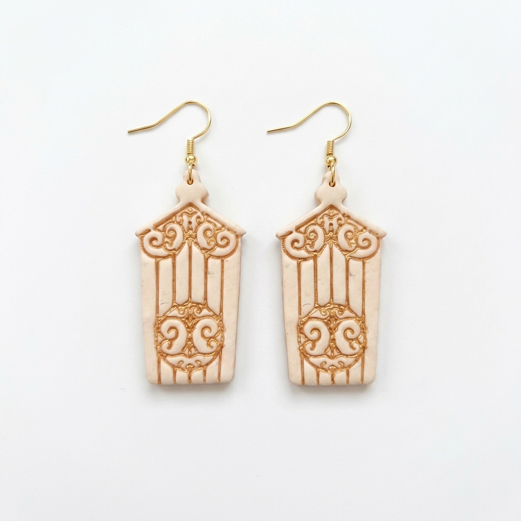 Bird Cage 2 Polymer Clay Cutter | Vintage Earring Tool