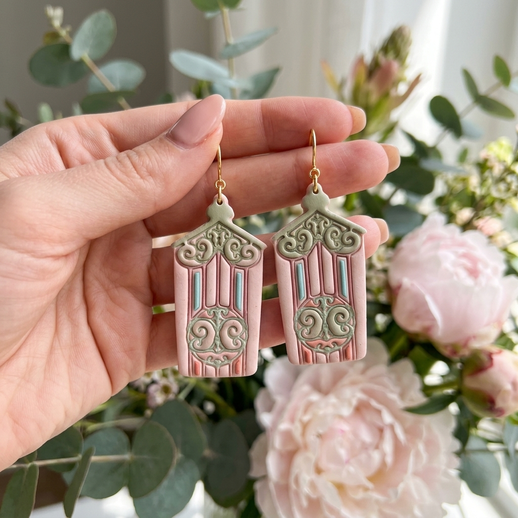 Bird Cage 2 Polymer Clay Cutter | Vintage Earring Tool
