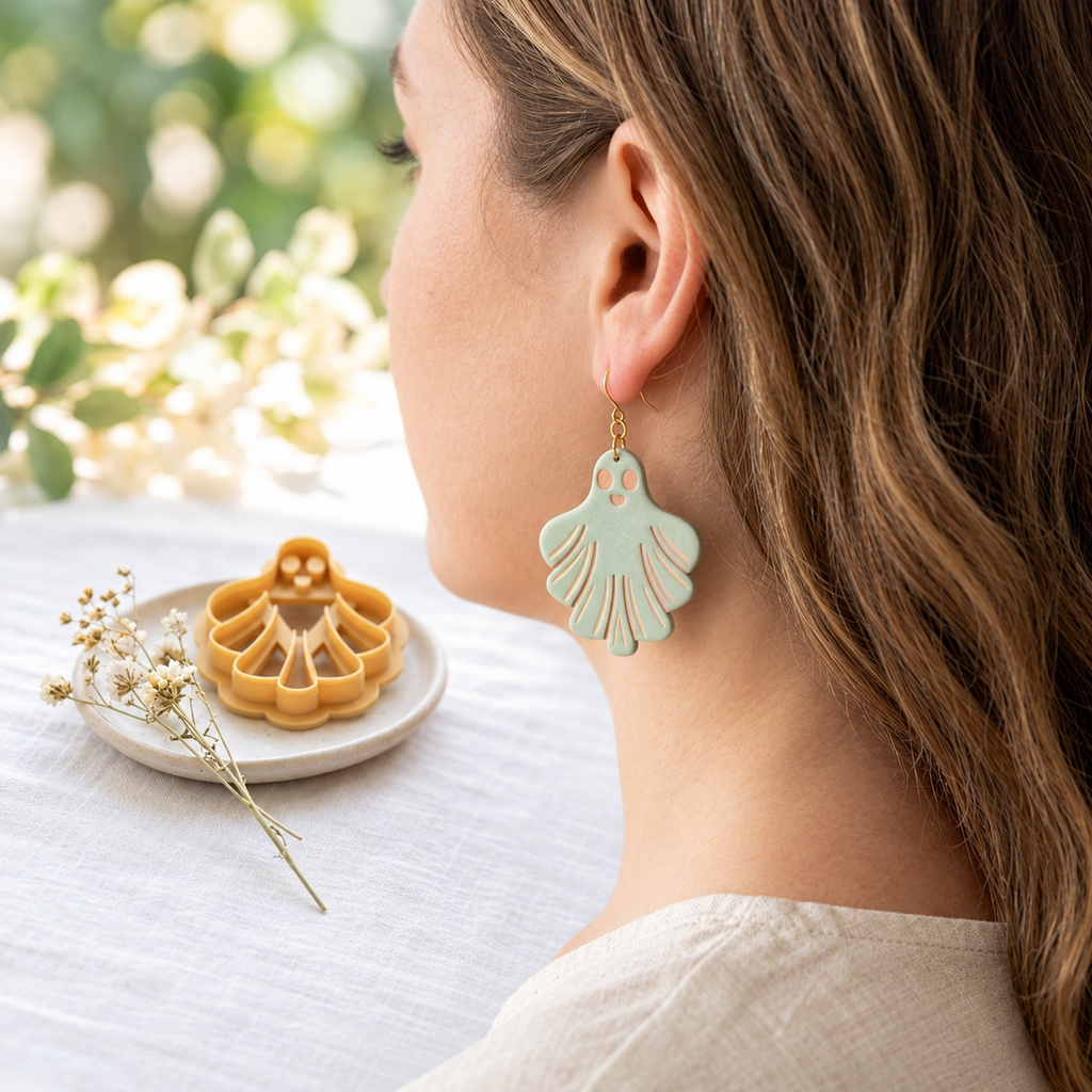 Blanket Ghost Polymer Clay Cutter | Cute Halloween Earring Tool