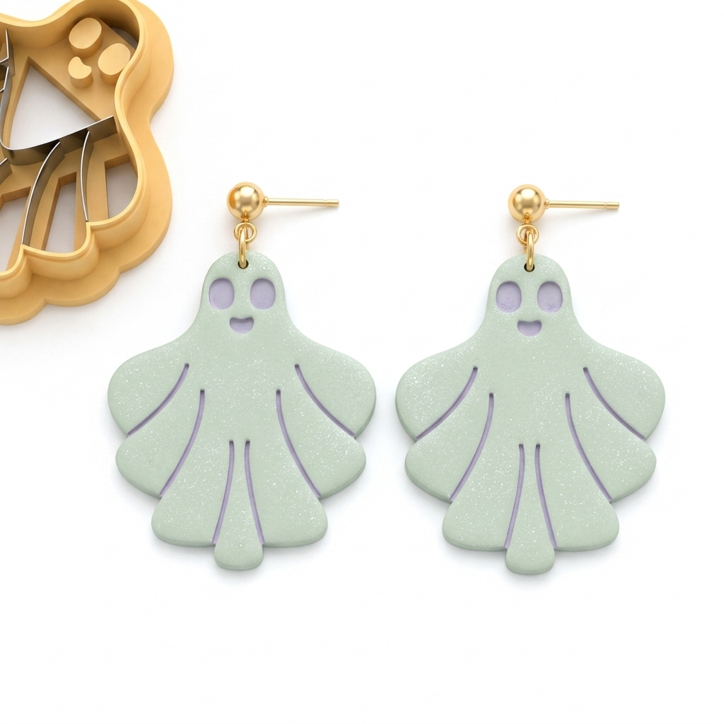 Blanket Ghost Polymer Clay Cutter | Cute Halloween Earring Tool