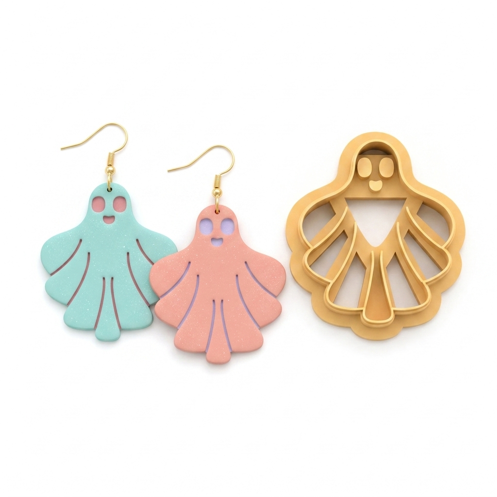 Blanket Ghost Polymer Clay Cutter | Cute Halloween Earring Tool