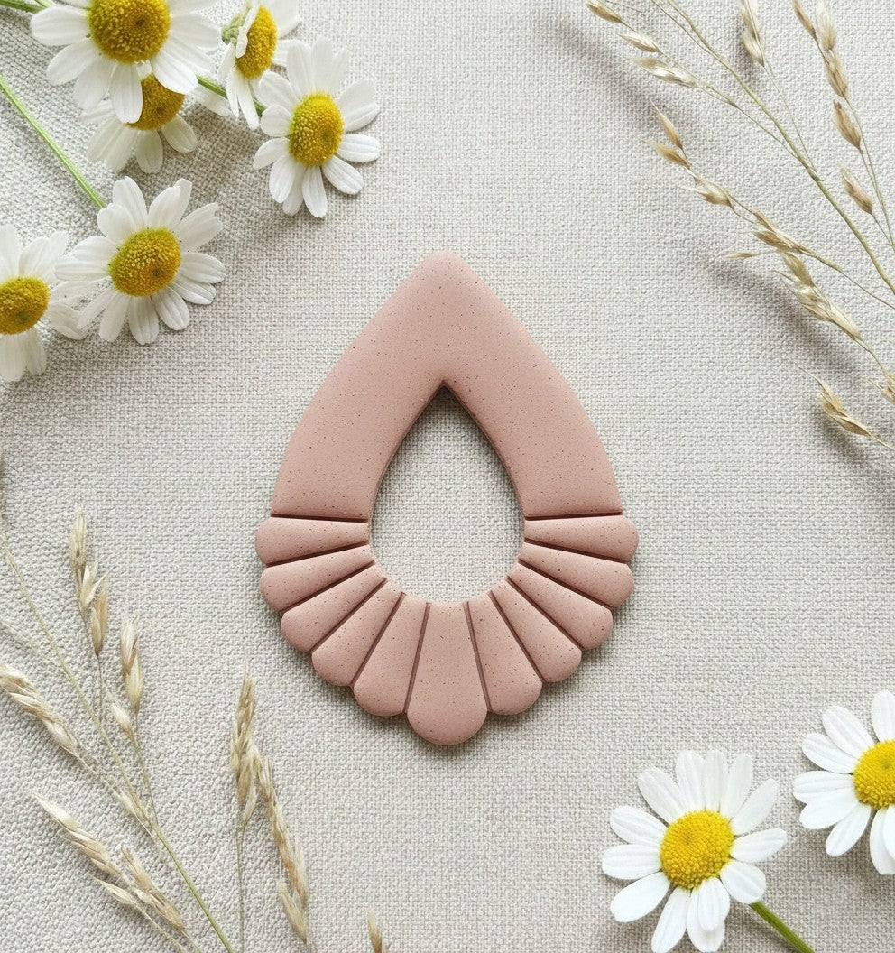 Blooming Tear Polymer Clay Cutter for Floral Earrings Making