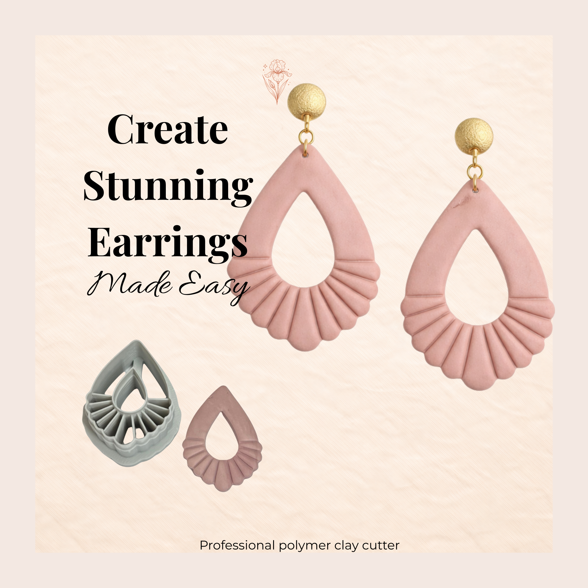 Blooming Tear Polymer Clay Cutter