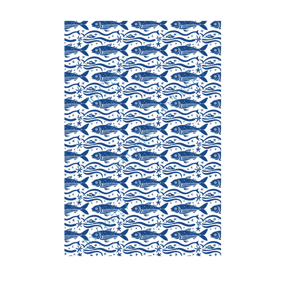 Blue Sardines Water Soluble Transfer Paper for Polymer Clay
