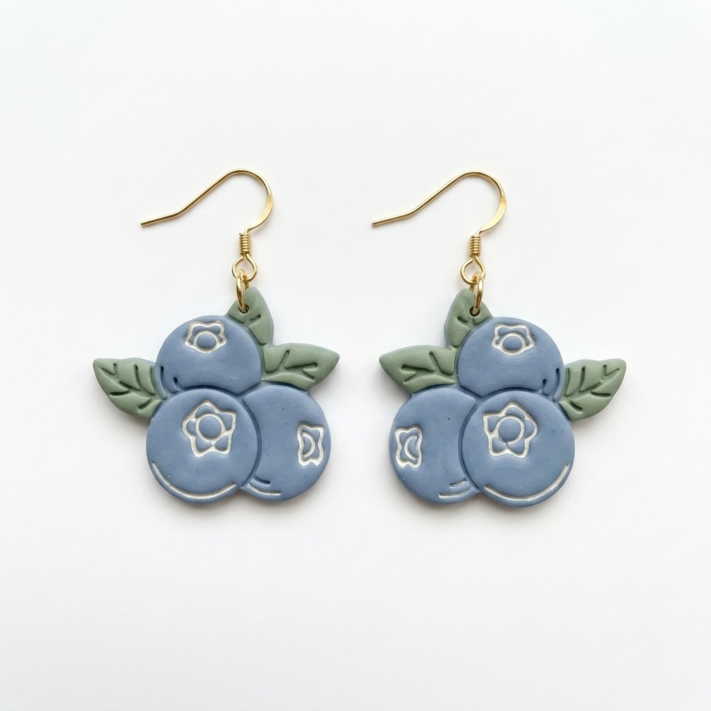 Blueberries Polymer Clay Cutter | Cute Fruit Earring Tool