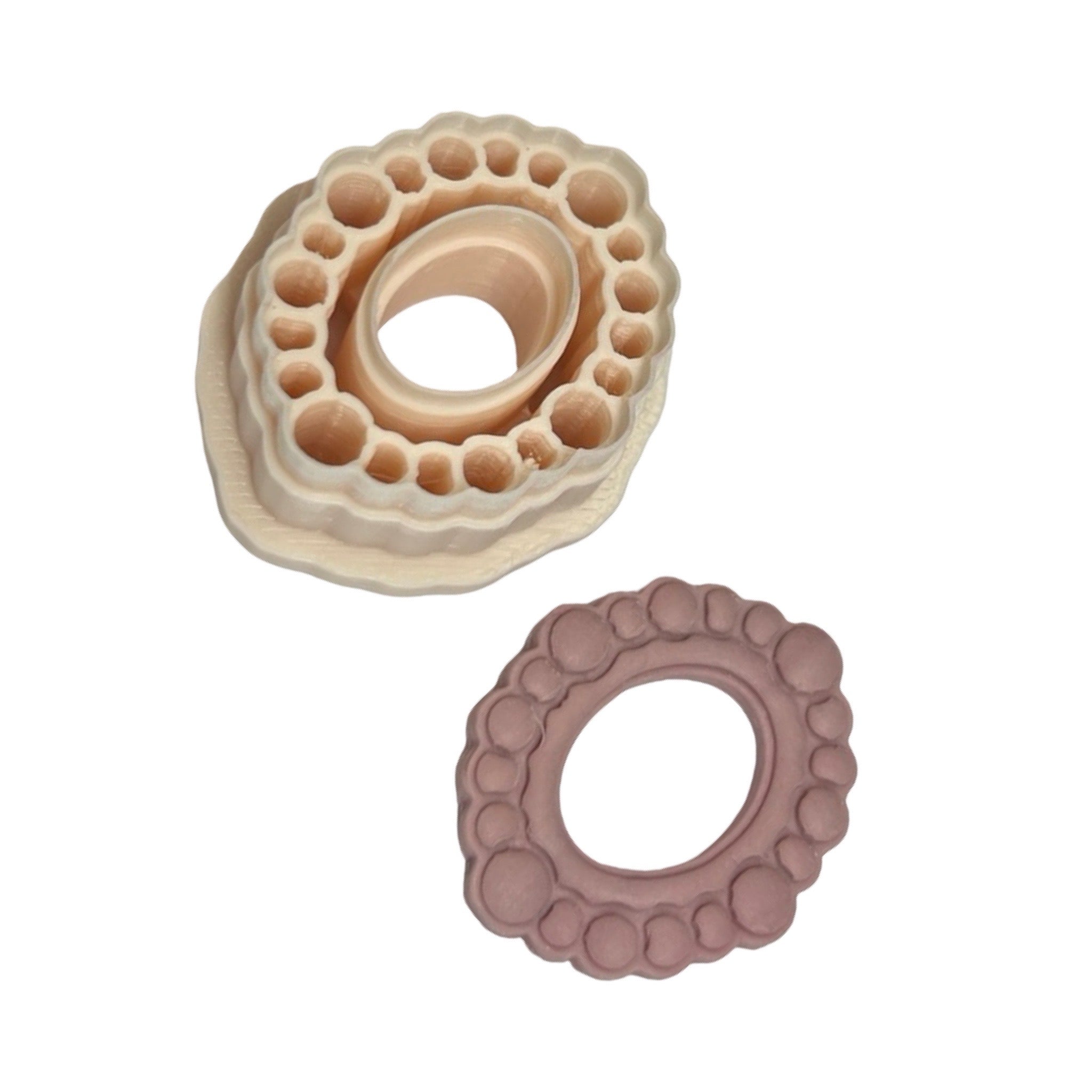 Boho Bubble Oval Frame Polymer Clay Cutter