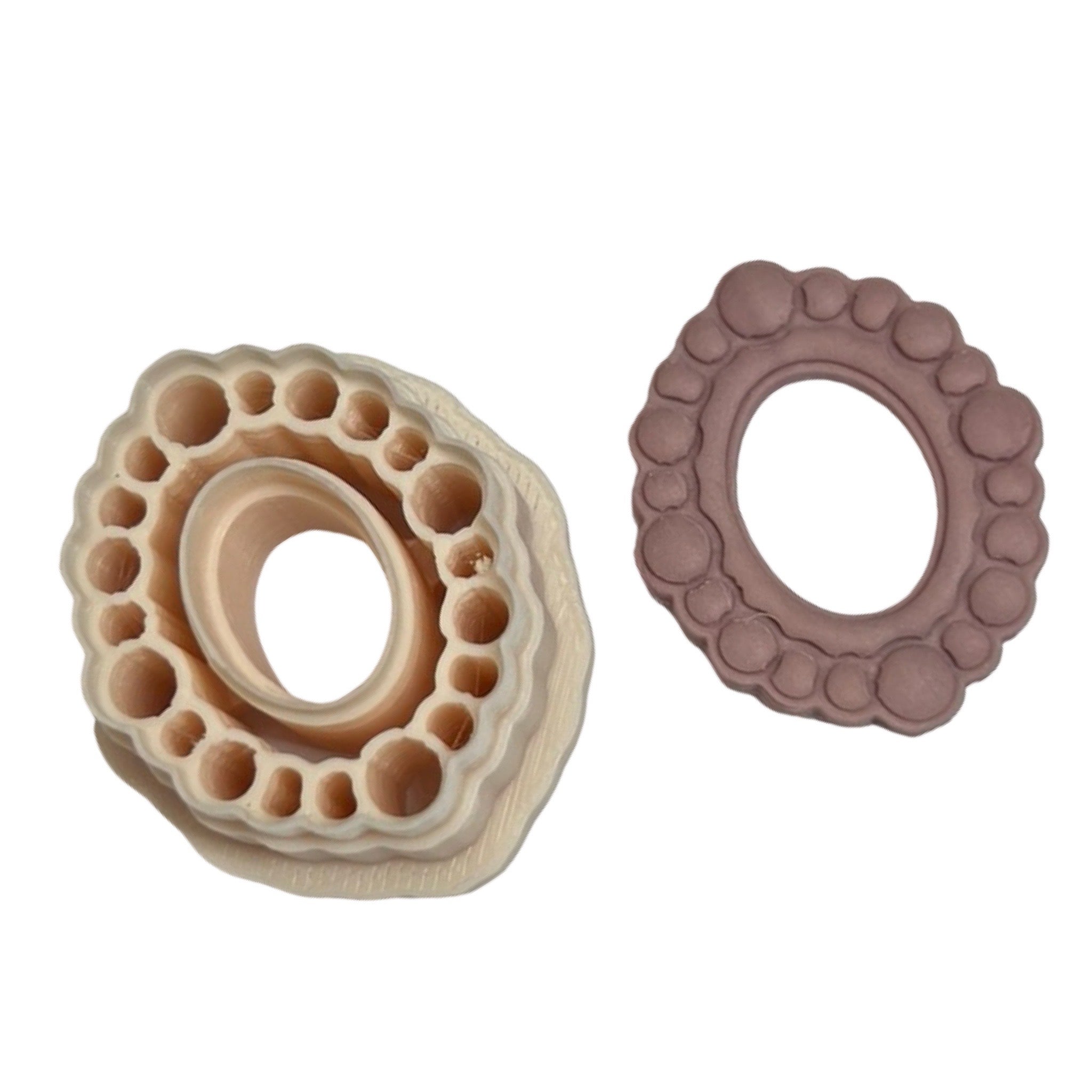 Boho Bubble Oval Frame Polymer Clay Cutter