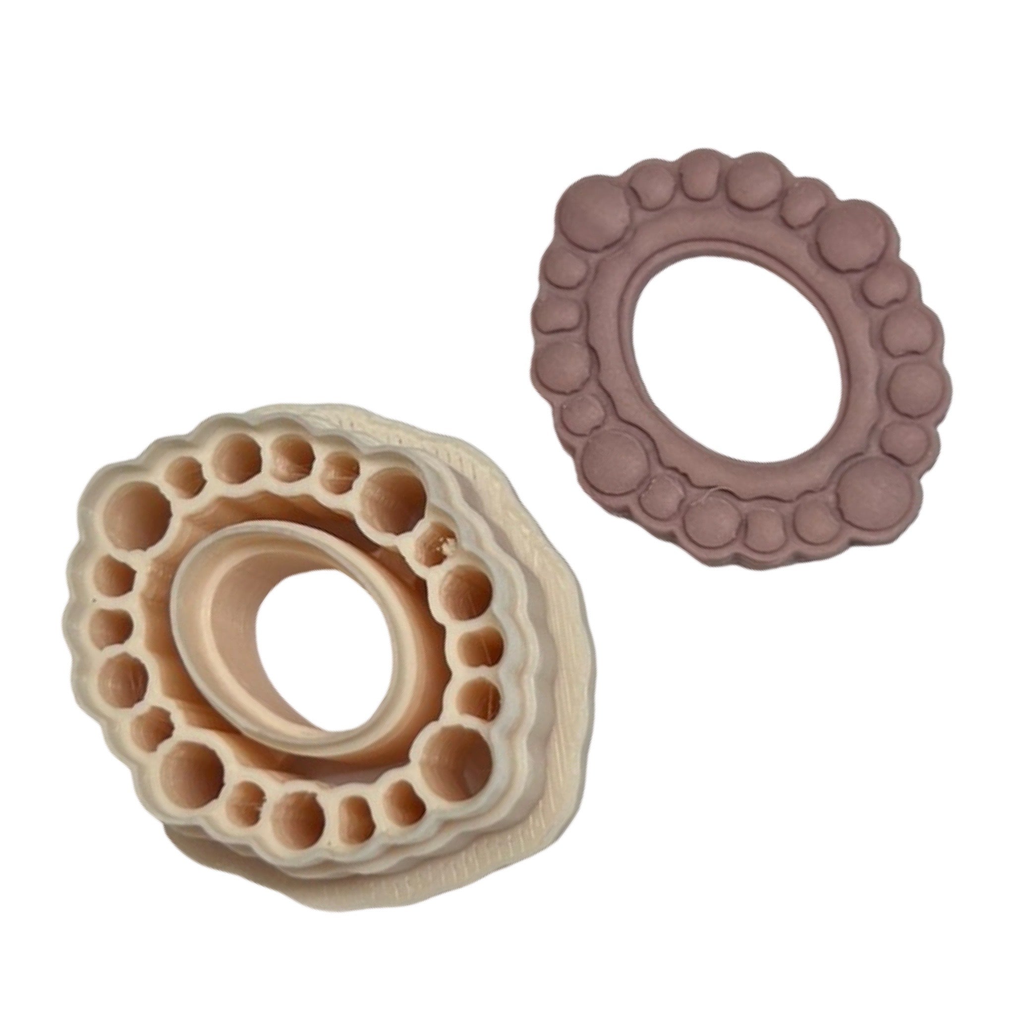 Boho Bubble Oval Frame Polymer Clay Cutter