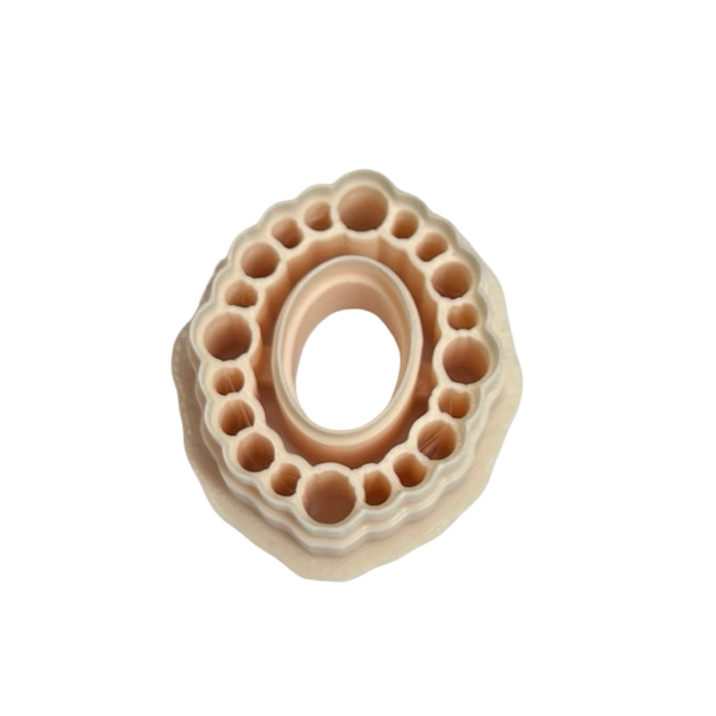 Boho Bubble Oval Frame Polymer Clay Cutter