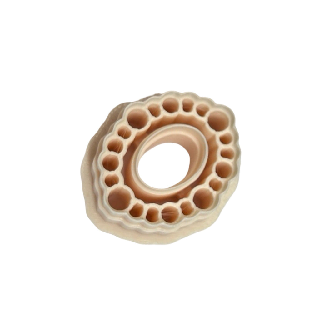 Boho Bubble Oval Frame Polymer Clay Cutter