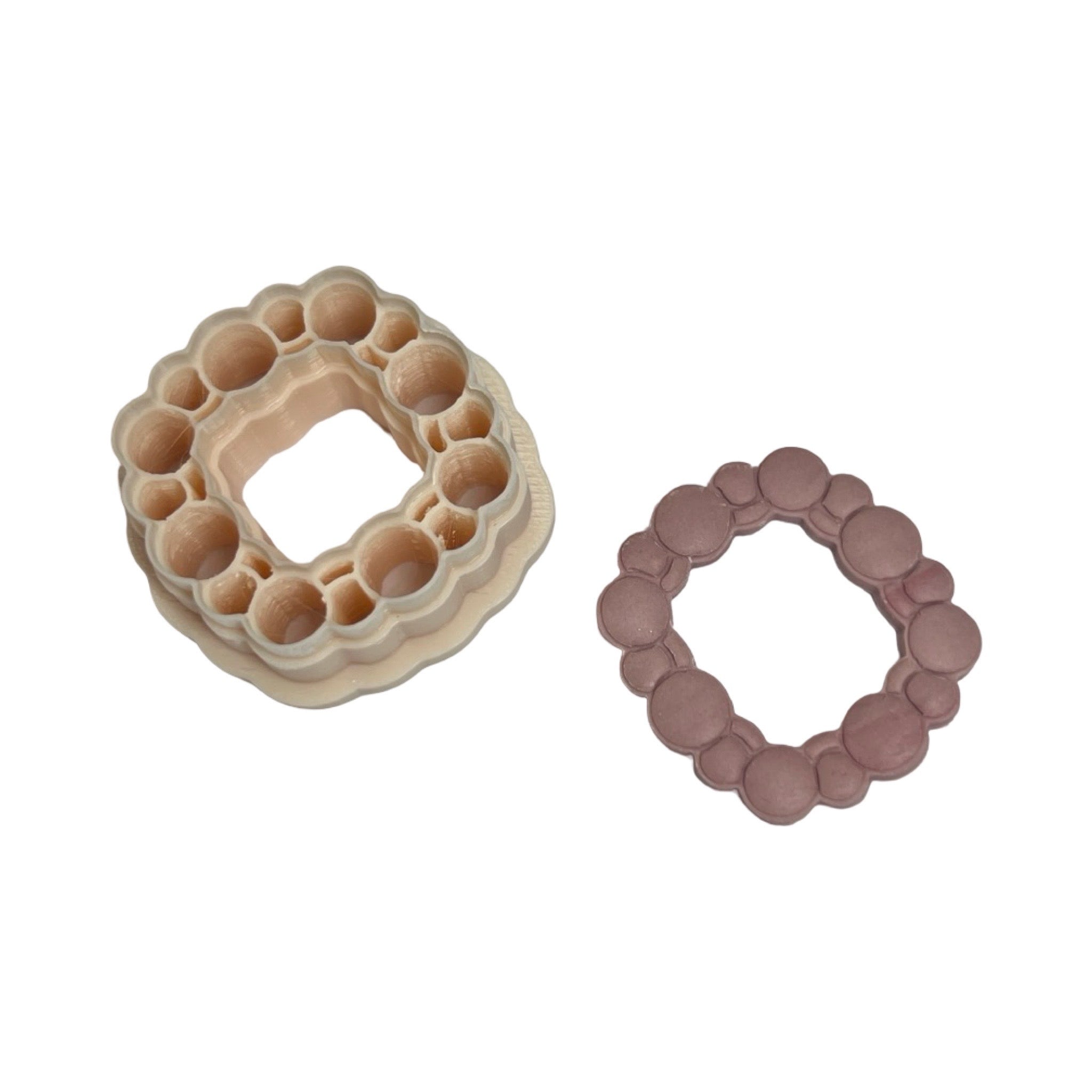 Boho Bubble Square Frame Polymer Clay Cutter