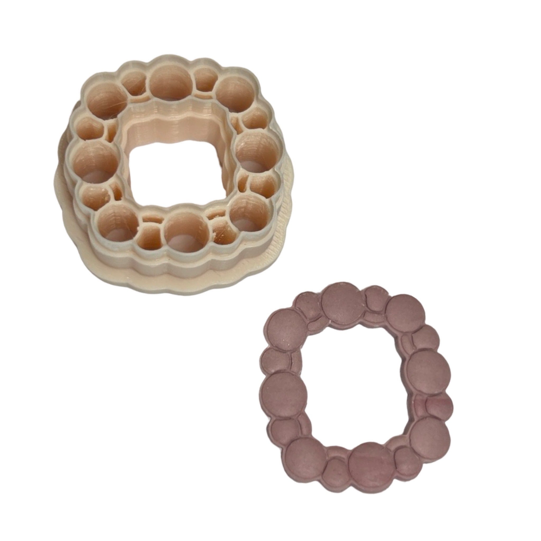 Boho Bubble Square Frame Polymer Clay Cutter