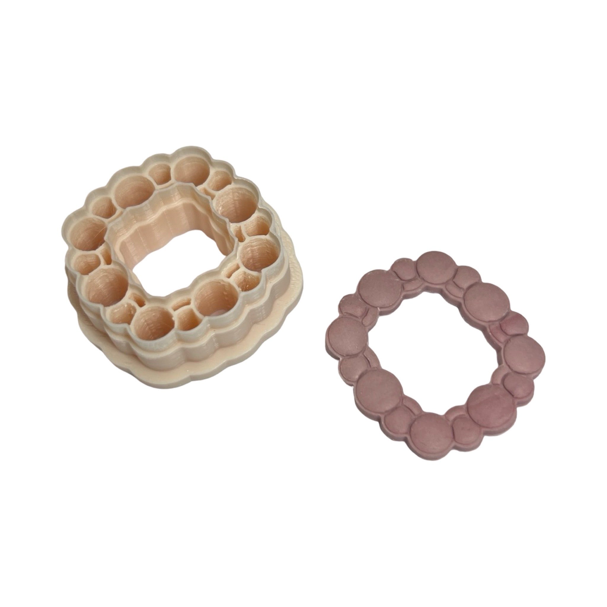 Boho Bubble Square Frame Polymer Clay Cutter