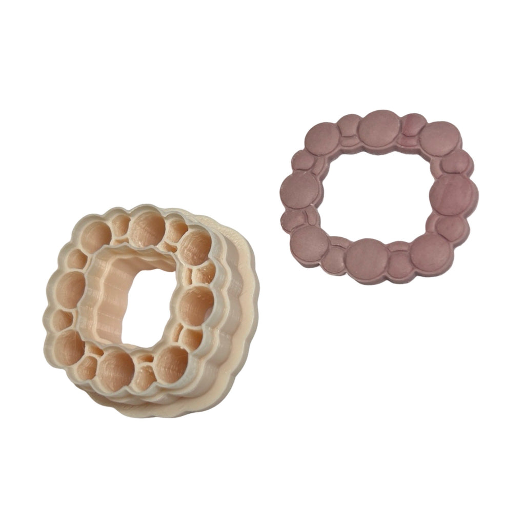 Boho Bubble Square Frame Polymer Clay Cutter