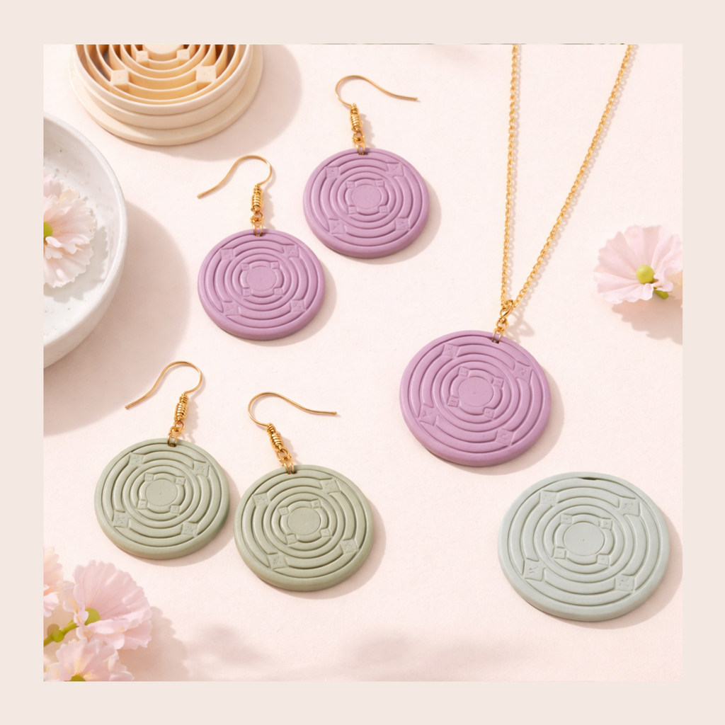 Boho Circle Abstract Polymer Clay Cutter 30-50mm | Boho Jewellery | IrisCrafts7