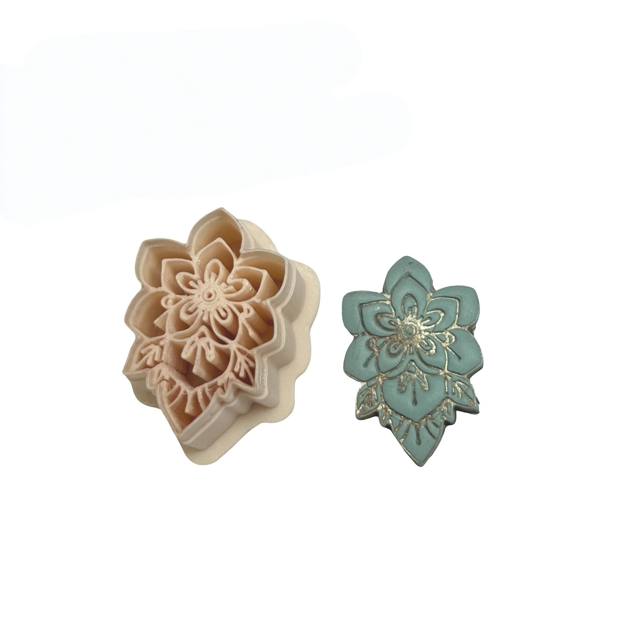 Boho Floral Polymer Clay Cutter for Statement Earrings Making