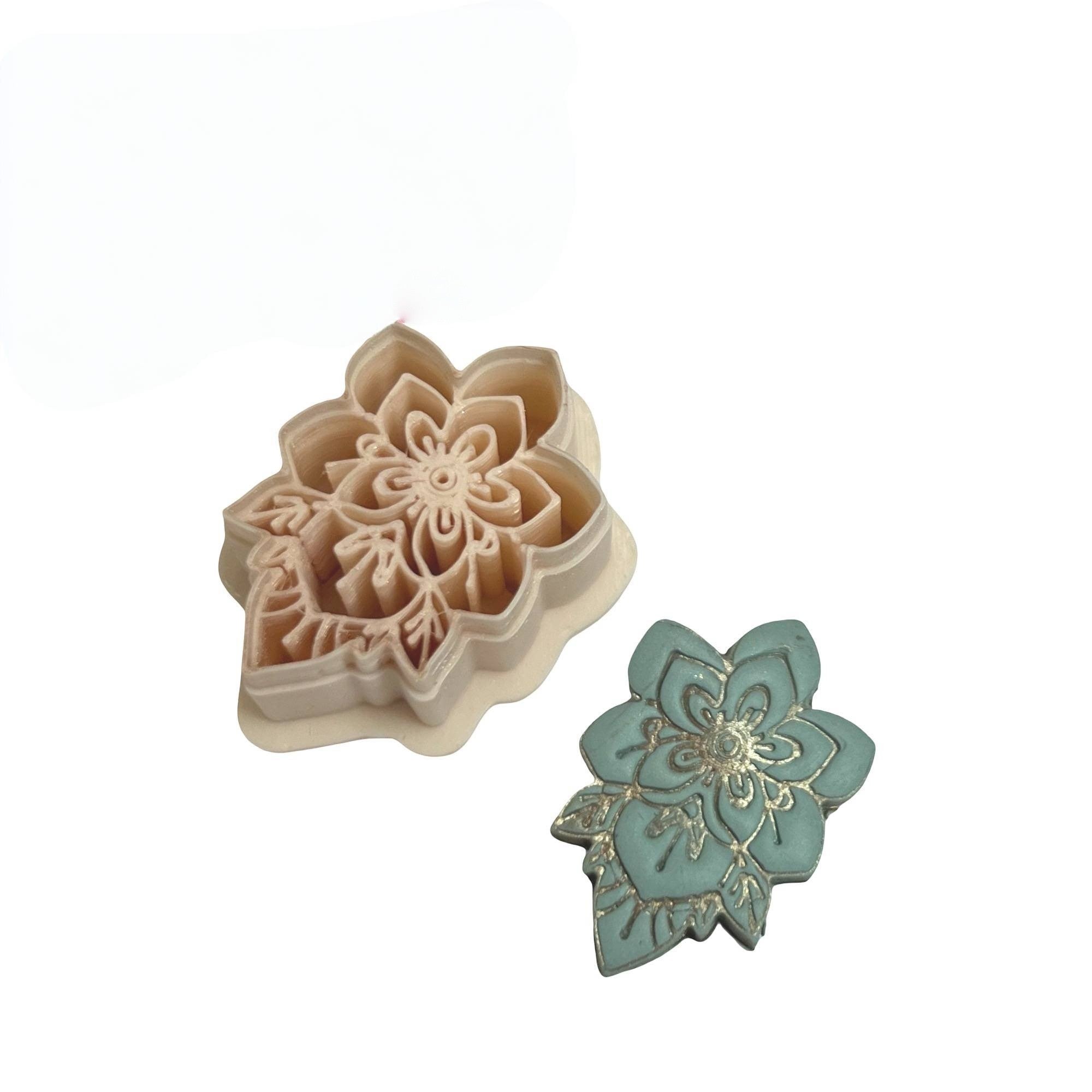 Boho Floral Polymer Clay Cutter for Statement Earrings Making