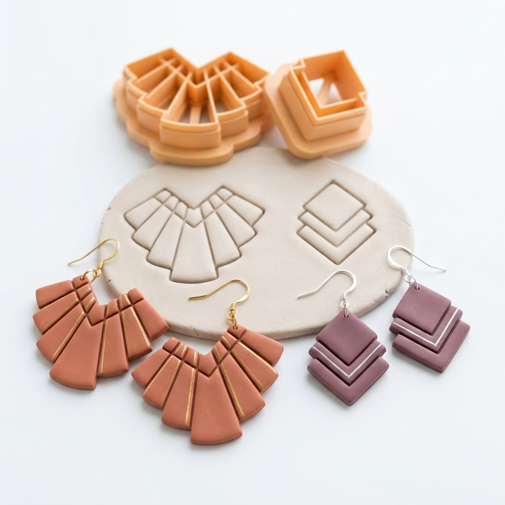 Boho Macrame 3 Polymer Clay Cutter Set | Bohemian Earring Tool