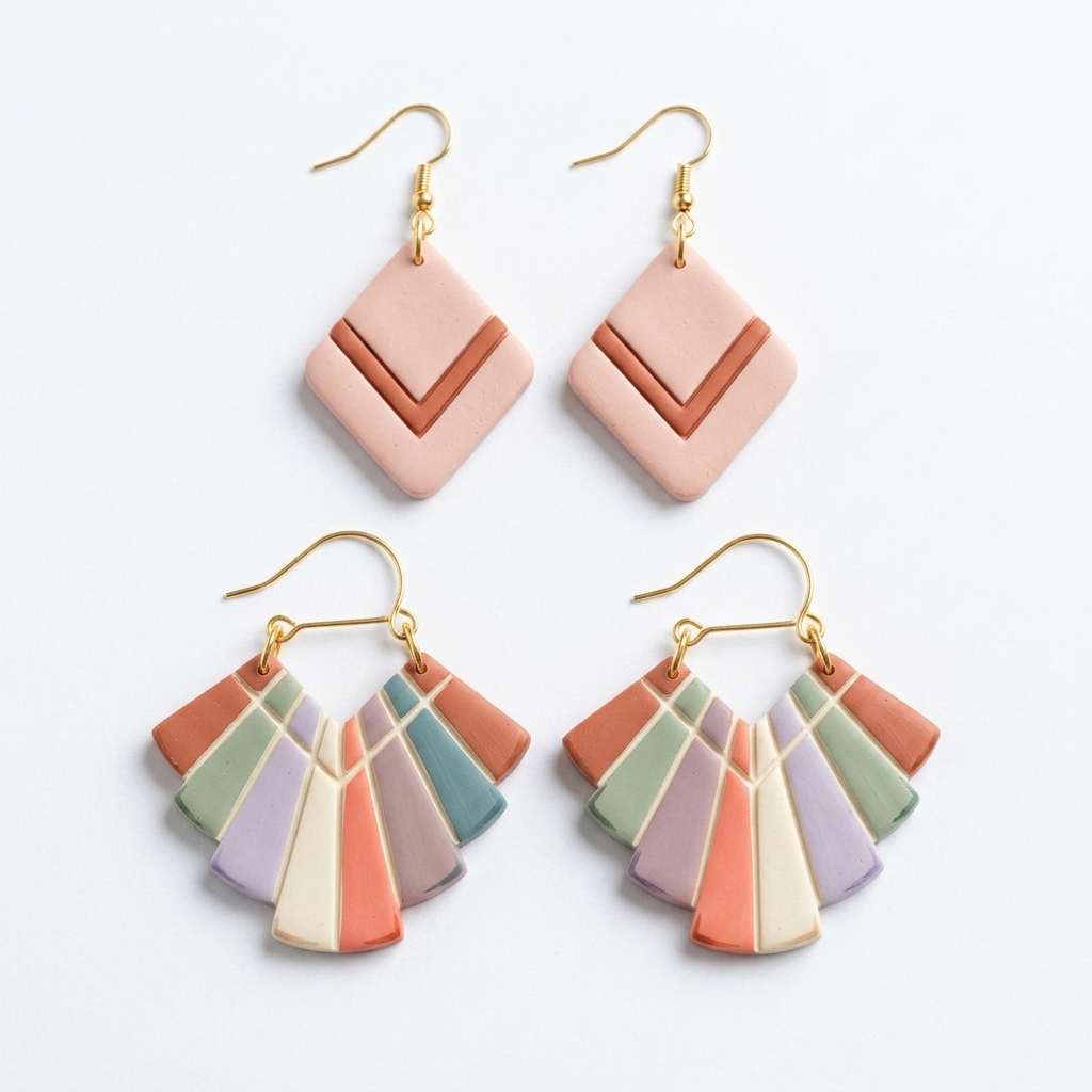 Boho Macrame 3 Polymer Clay Cutter Set | Bohemian Earring Tool