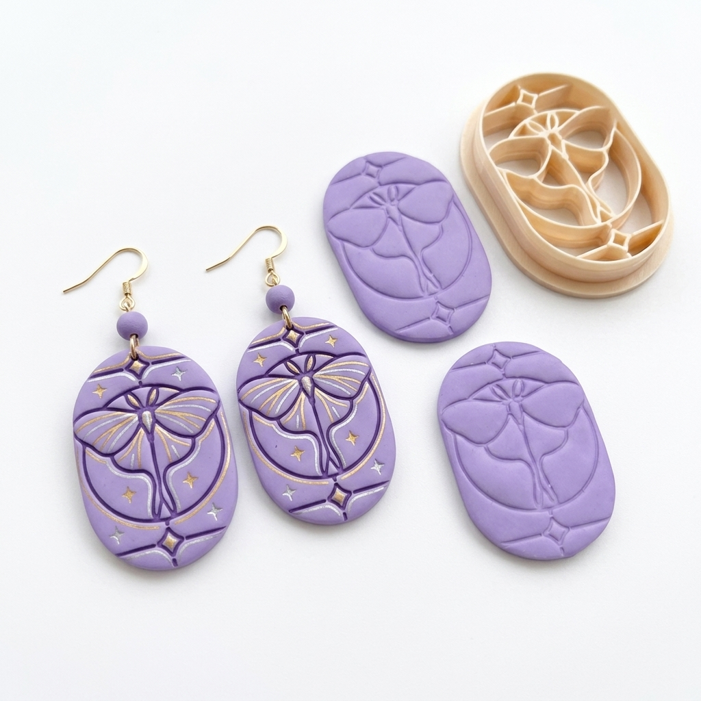 Boho Moth Polymer Clay Cutter | Nature Earring Tool