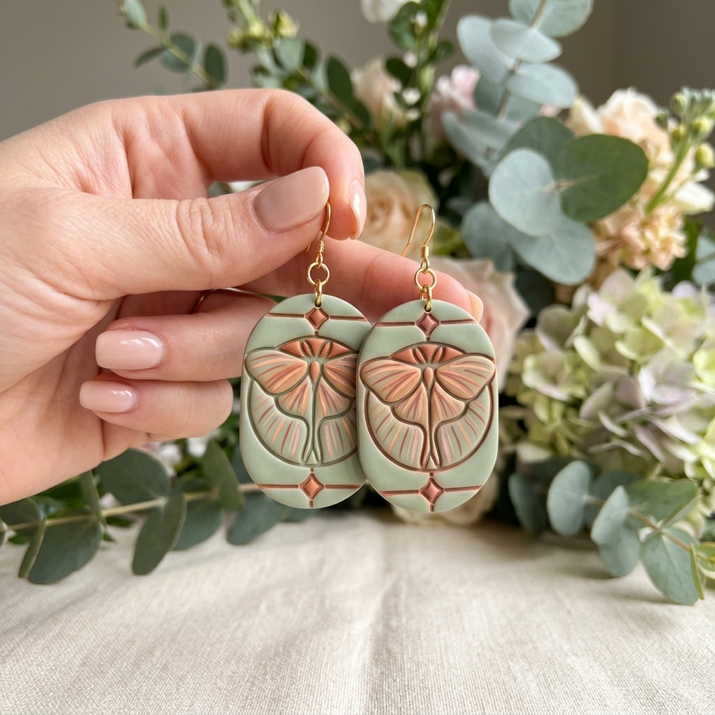 Boho Moth Polymer Clay Cutter | Nature Earring Tool