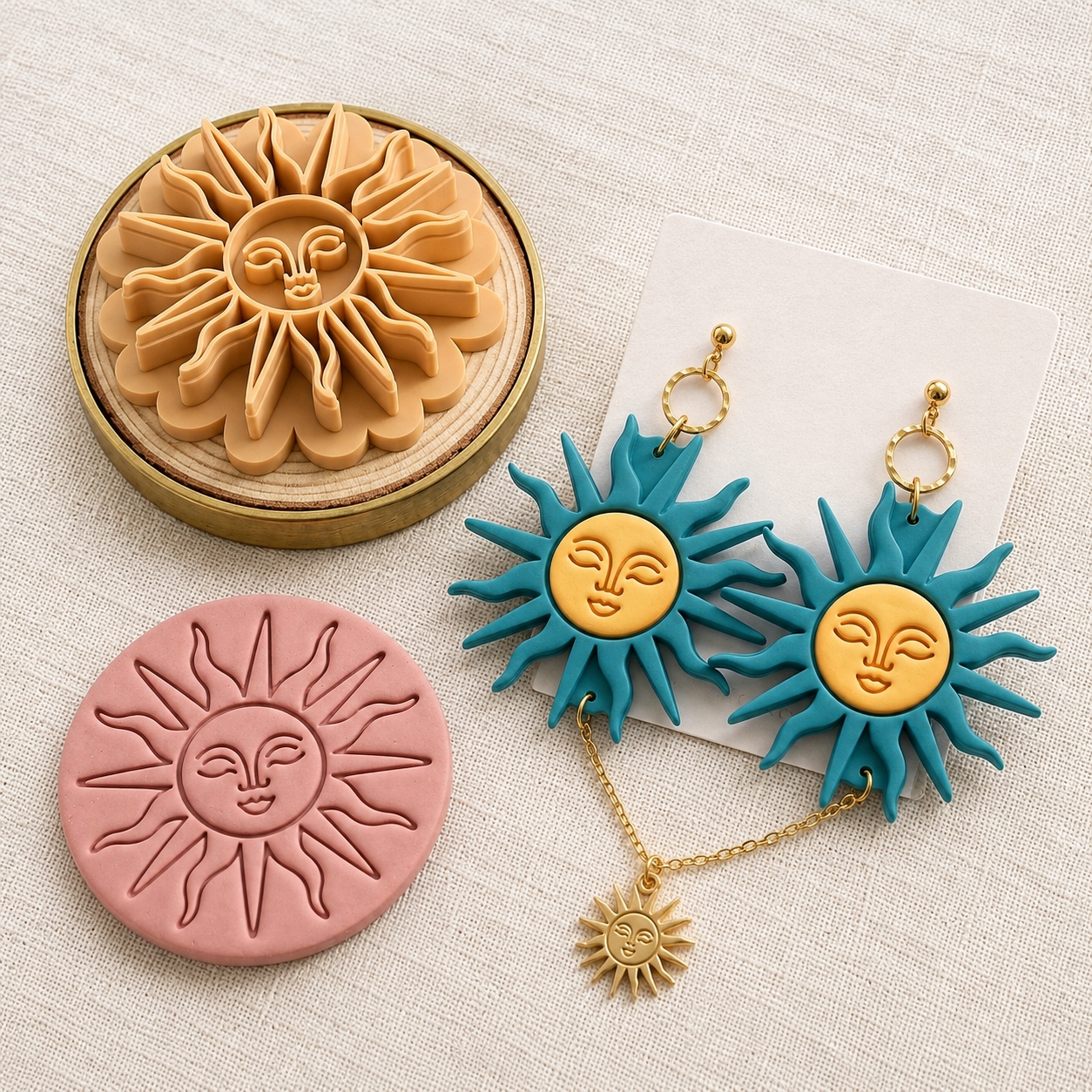 Boho Sun Polymer Clay Cutter | Celestial Earring Tool