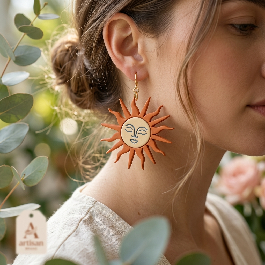 Boho Sun Polymer Clay Cutter | Celestial Earring Tool