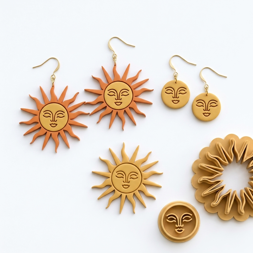 Boho Sun Polymer Clay Cutter | Celestial Earring Tool