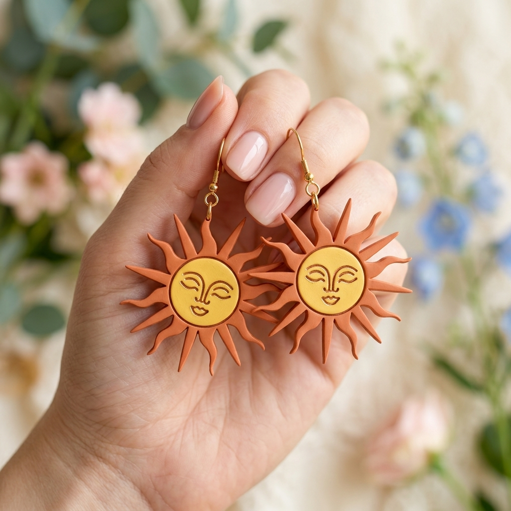 Boho Sun Polymer Clay Cutter | Celestial Earring Tool