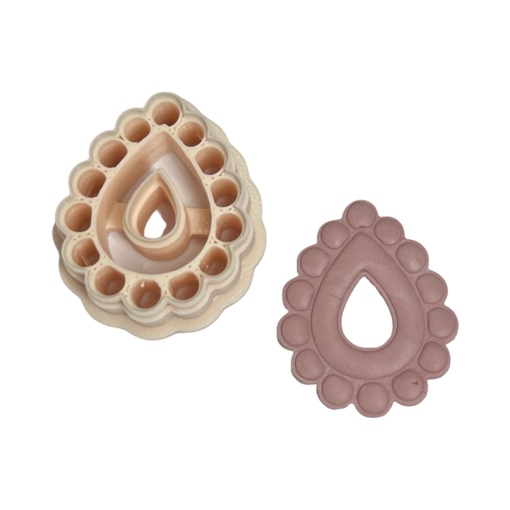 Boho Teardrop Bubble Frame Polymer Clay Cutter
