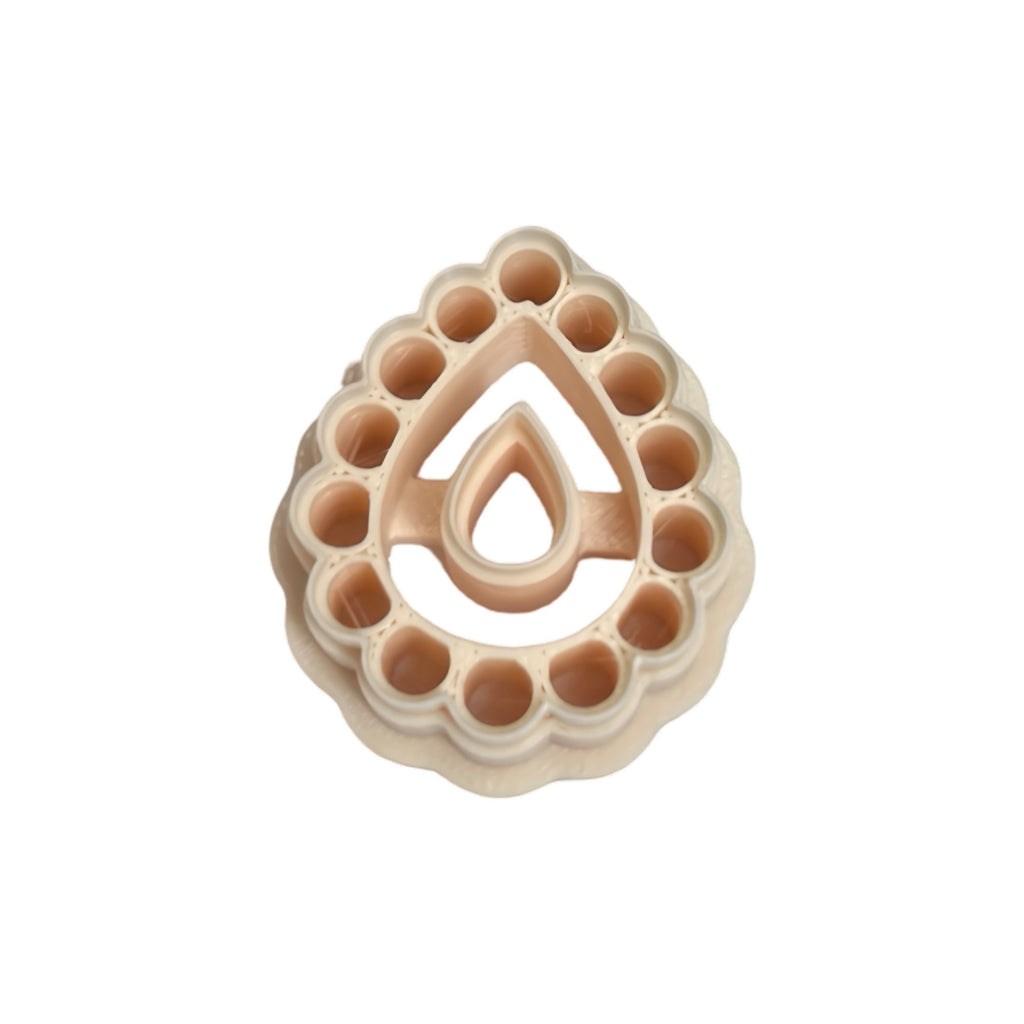 Boho Teardrop Bubble Frame Polymer Clay Cutter