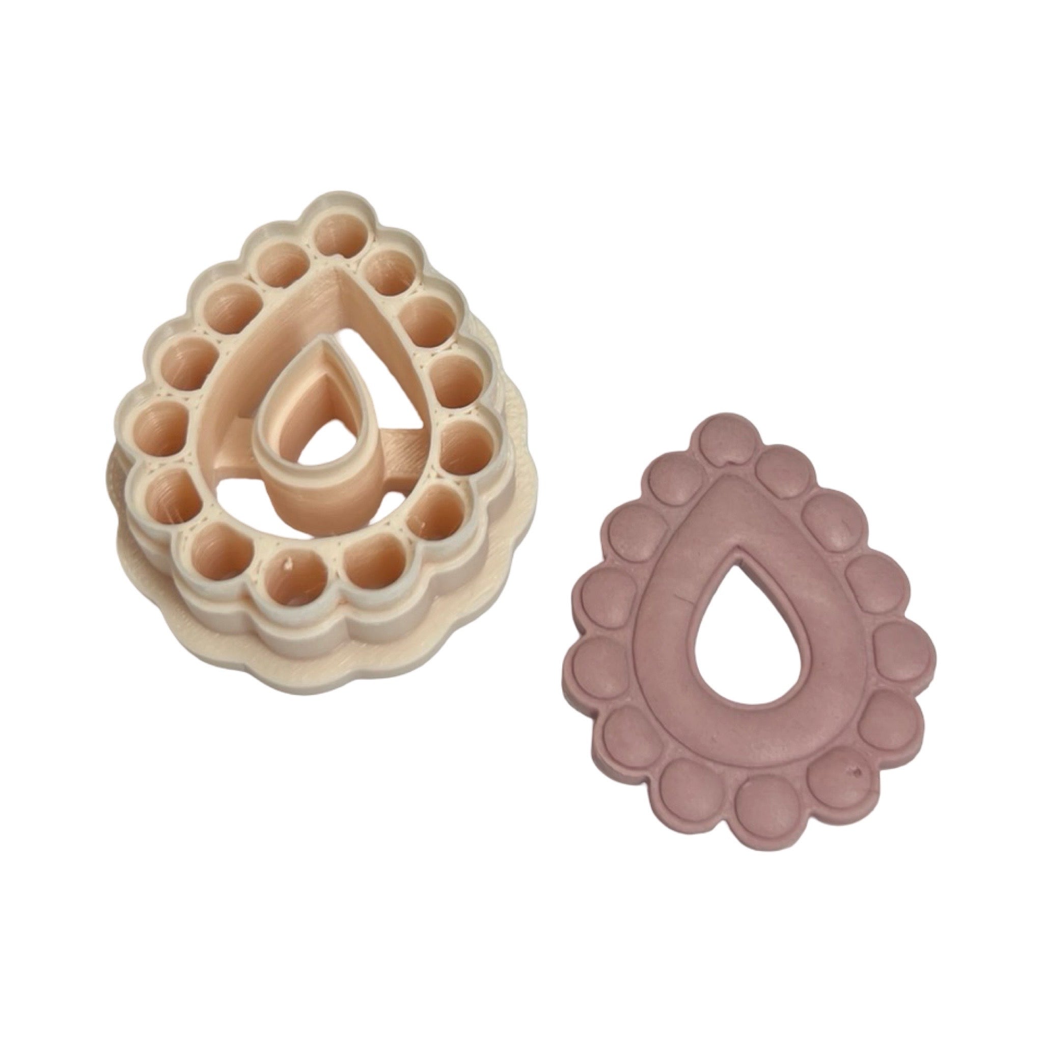 Boho Teardrop Bubble Frame Polymer Clay Cutter