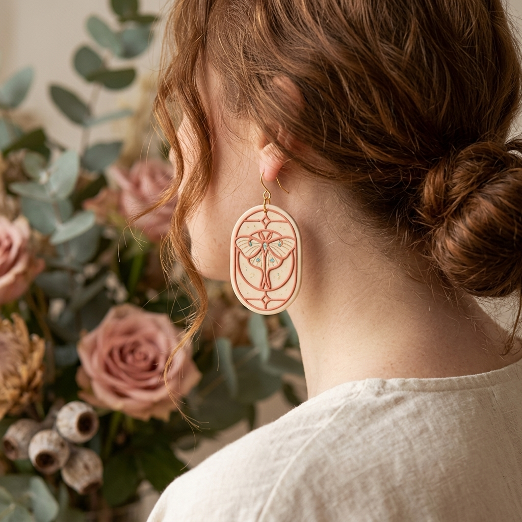 Boho Moth Polymer Clay Cutter | Nature Earring Tool