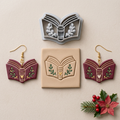 Bookish Bloom Polymer Clay Cutter | Floral Book Earring Tool