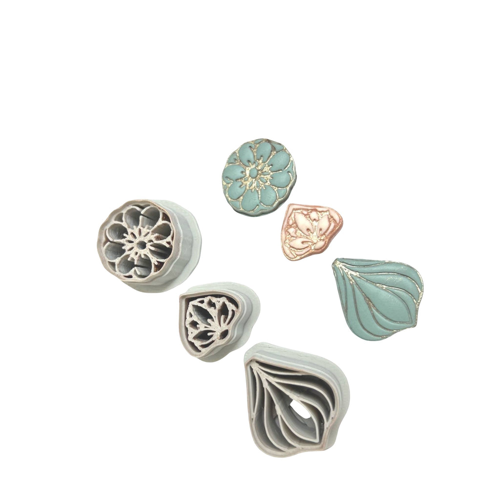 Botanical Layered Set 3 Polymer Clay Cutters