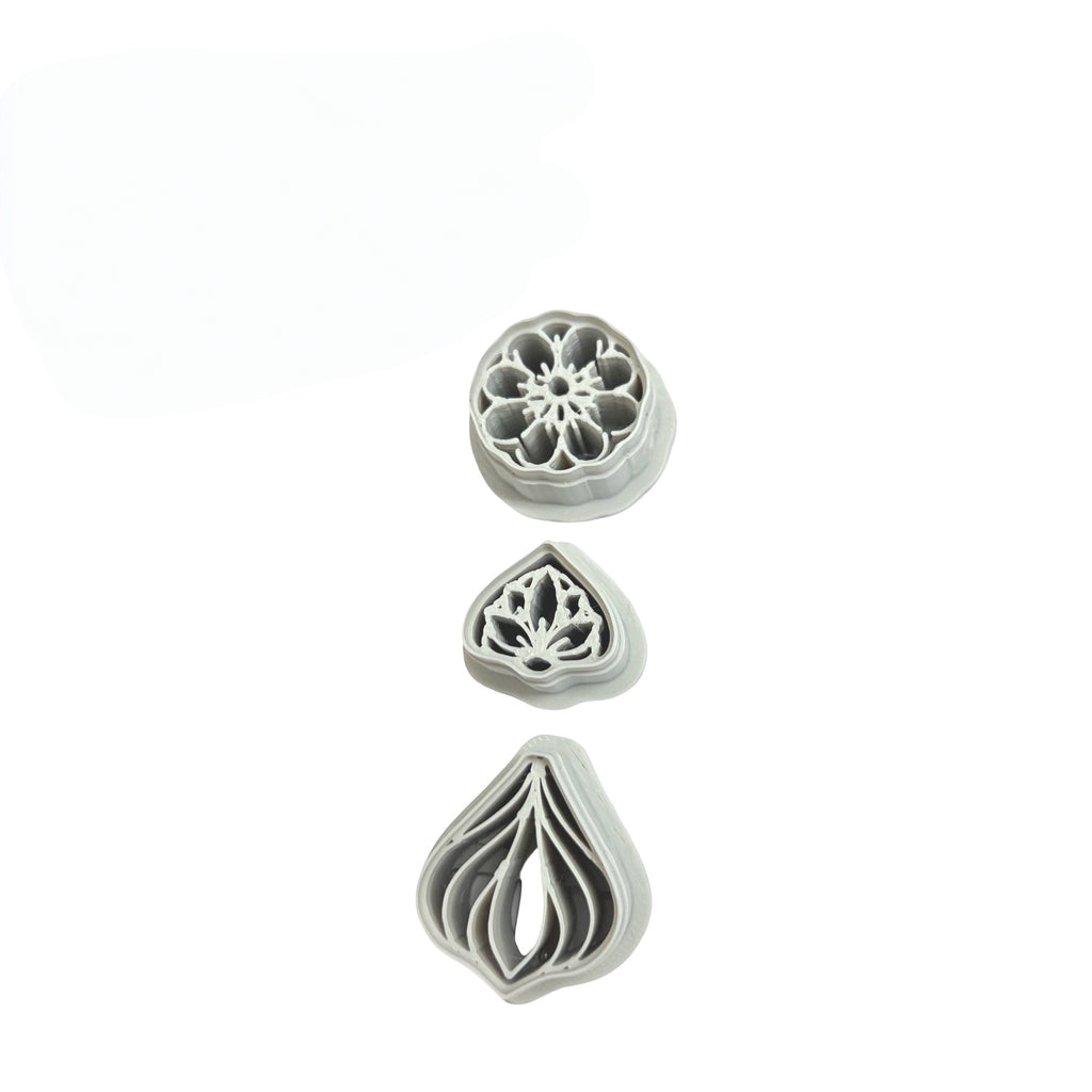 Botanical Layered Set 3 Polymer Clay Cutters