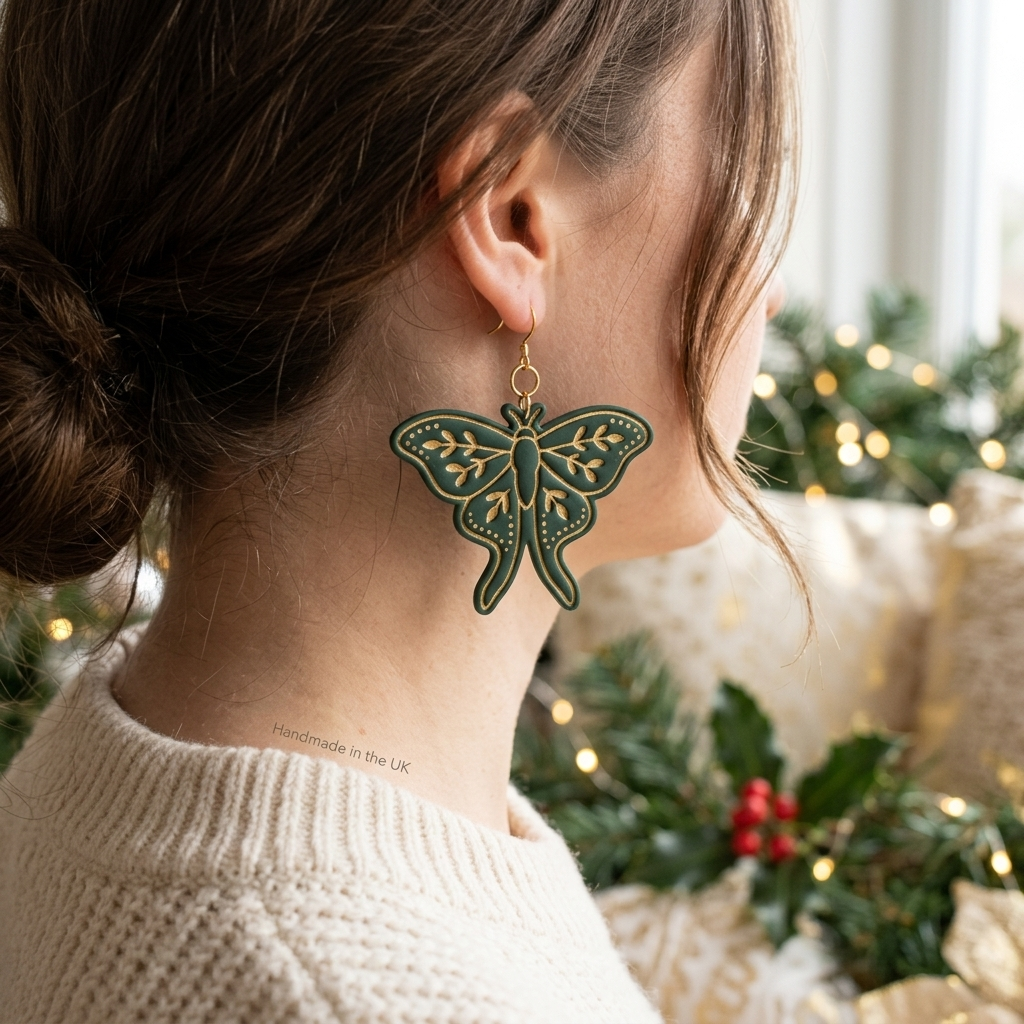 Botanical Moth Polymer Clay Cutter | Nature Earring Tool