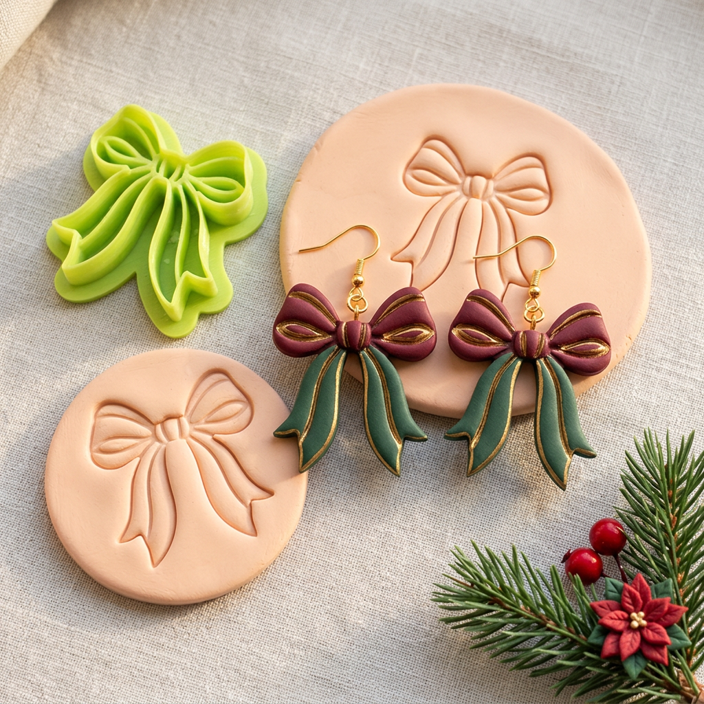 Bow 9 Polymer Clay Cutter | Ribbon Bow Earring Tool