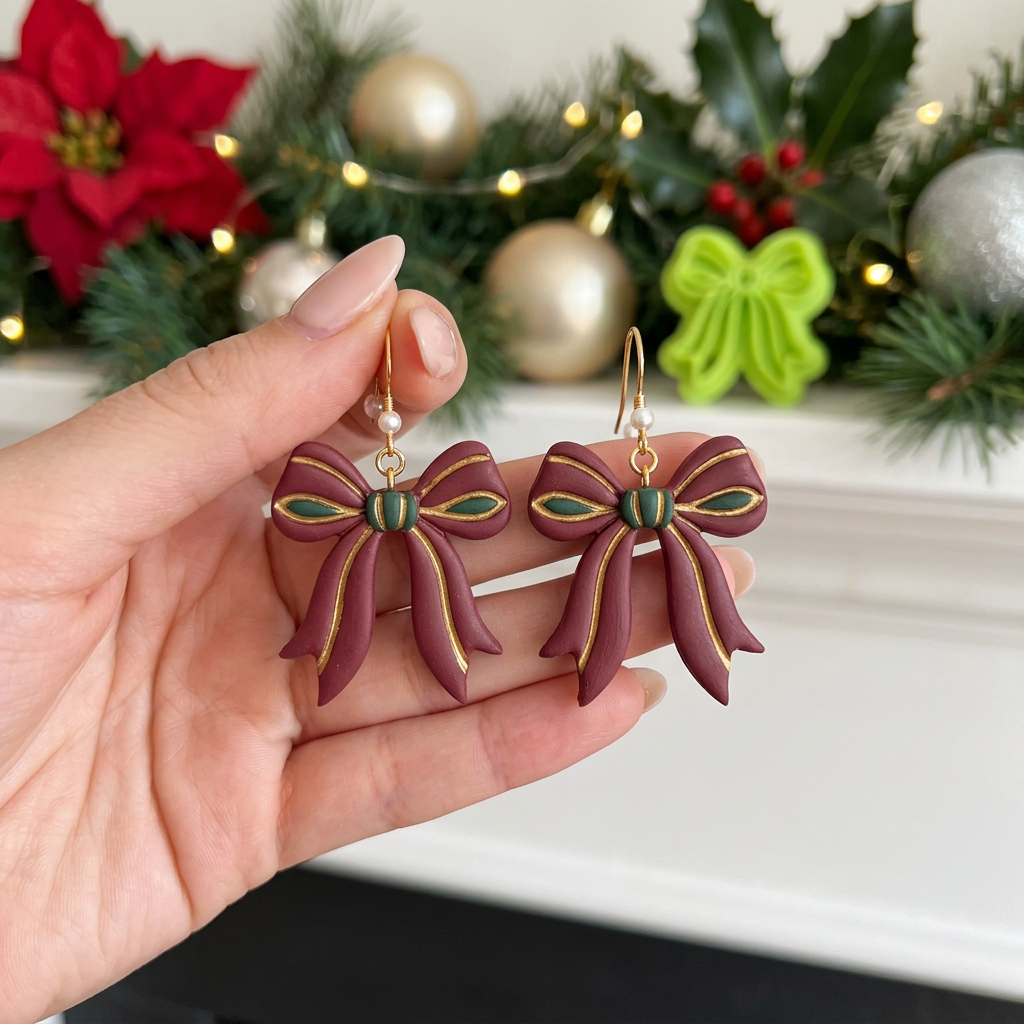 Bow 9 Polymer Clay Cutter | Ribbon Bow Earring Tool