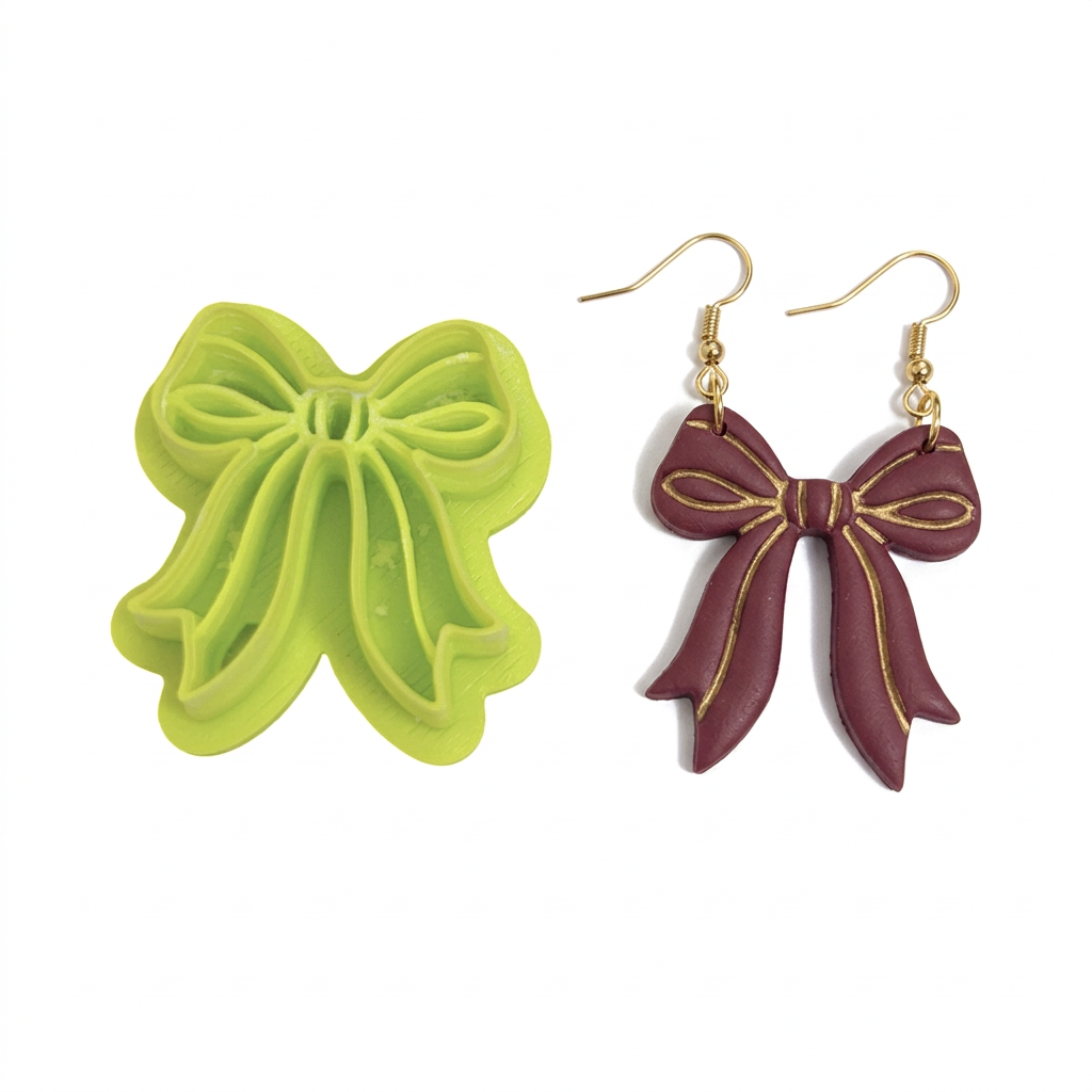Bow 9 Polymer Clay Cutter | Ribbon Bow Earring Tool