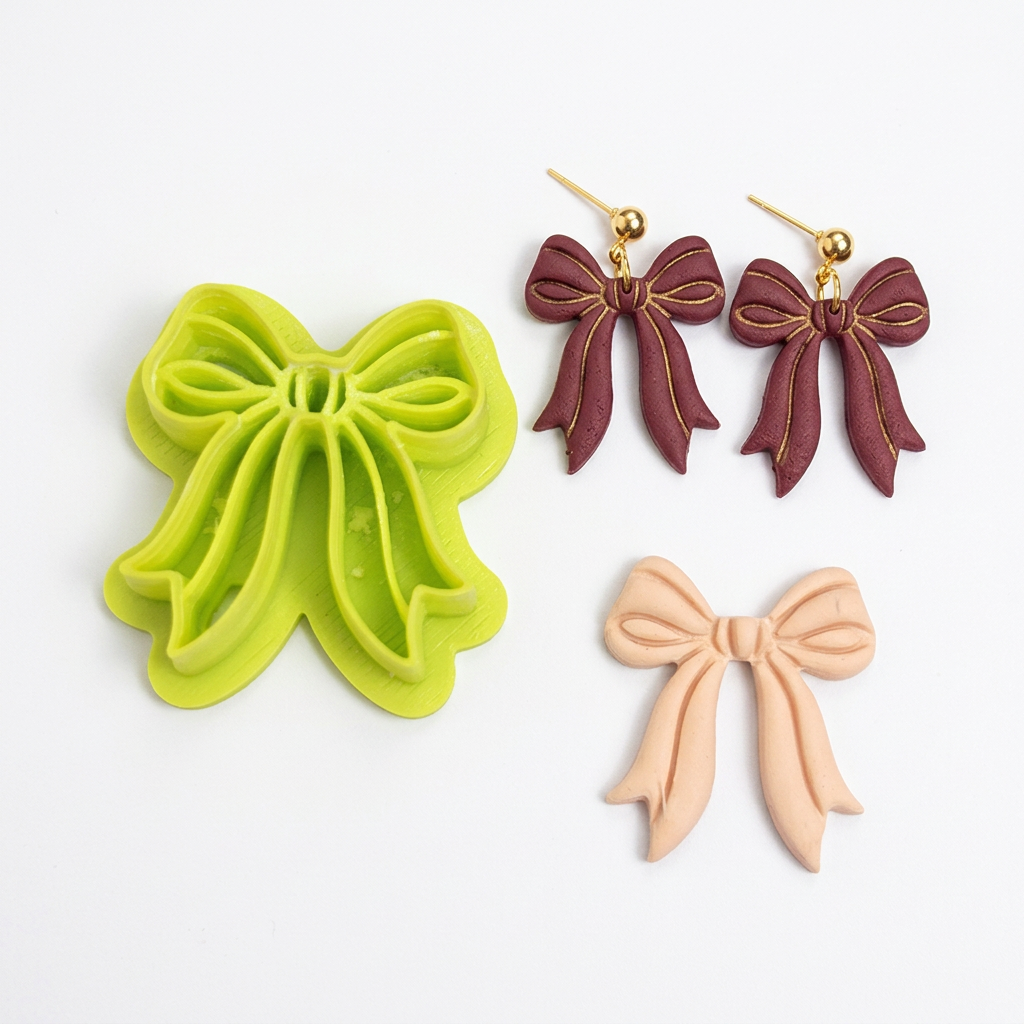 Bow 9 Polymer Clay Cutter | Ribbon Bow Earring Tool